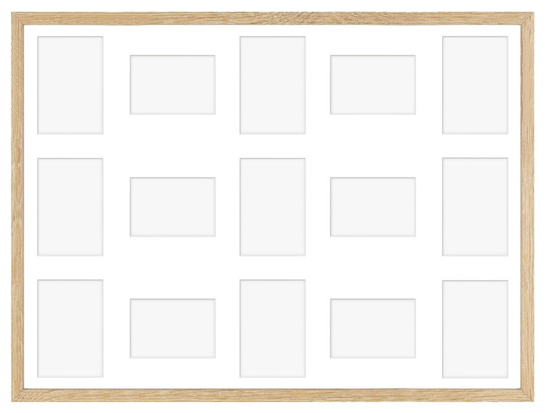 Hekla ramme til 15 billeder 60x80x15 MDF lys sonoma galleri 1 stk.