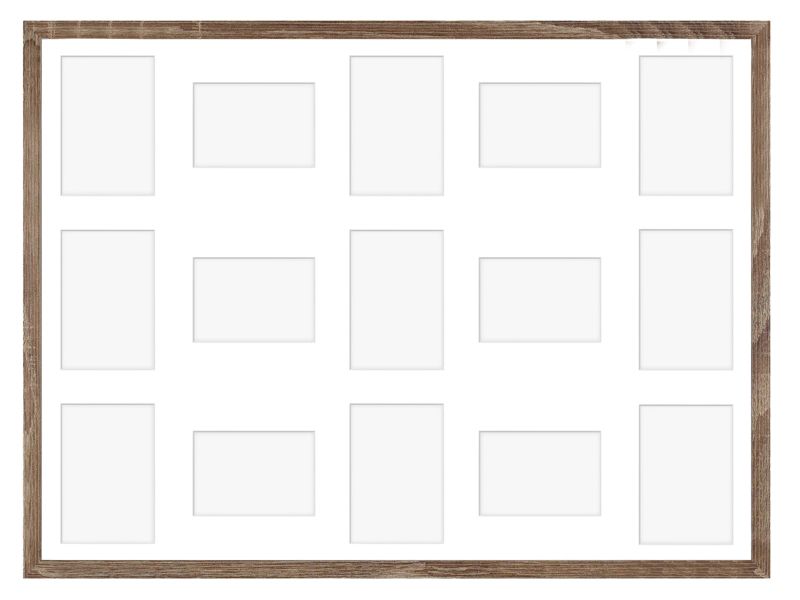 Hekla ramme til 15 billeder 60x80x15 MDF sonoma trøffel galleri 1 stk.