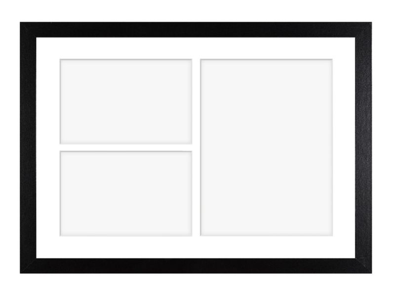 Hekla ramme til 3 billeder 30x40x3 cm sort galleri 1 stk.