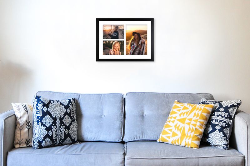 Hekla ramme til 3 billeder 30x40x3 cm sort galleri 1 stk.