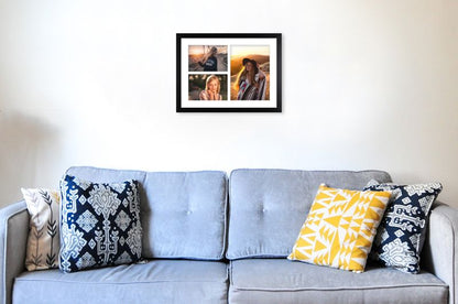Hekla ramme til 3 billeder 30x40x3 cm sort galleri 1 stk.