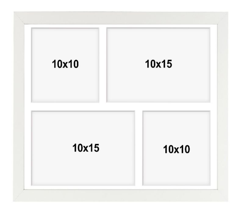 Hekla ramme til 4 billeder 24x30x4 cm foto galleri hvid 1 stk.