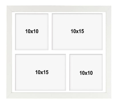 Hekla ramme til 4 billeder 24x30x4 cm foto galleri hvid 1 stk.