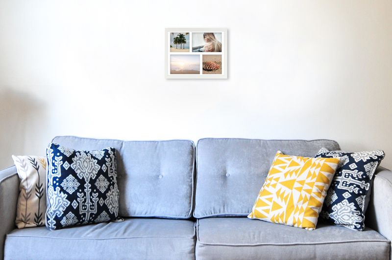 Hekla ramme til 4 billeder 24x30x4 cm foto galleri hvid 1 stk.