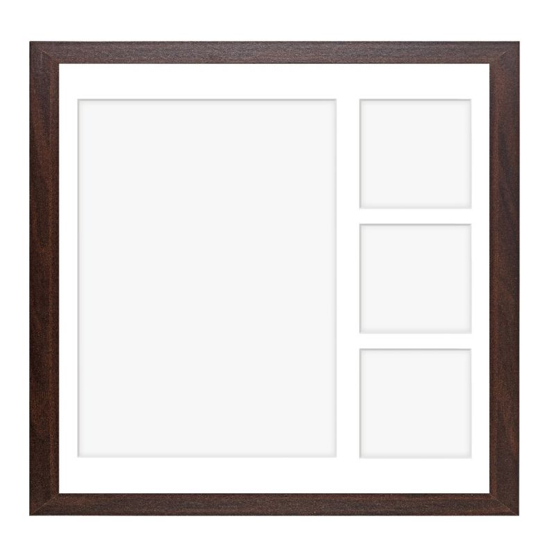 Hekla ramme til 4 billeder 40x40x4 MDF galleri brun 1 stk.