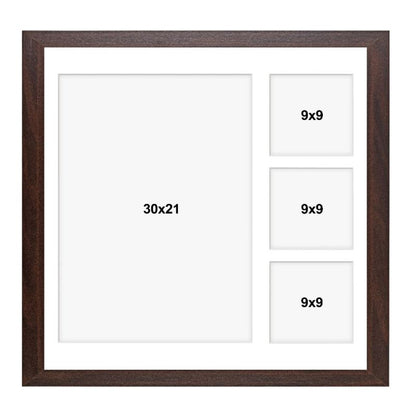 Hekla ramme til 4 billeder 40x40x4 MDF galleri brun 1 stk.