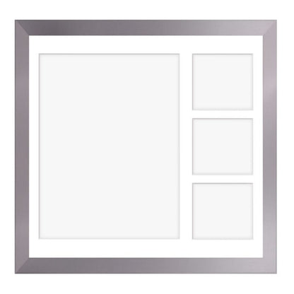 Hekla ramme til 4 billeder 40x40x4 MDF galleri sølv 1 stk.