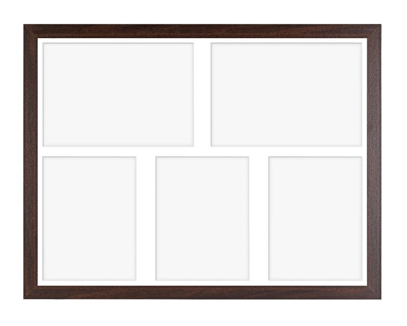Hekla ramme til 5 billeder 40x50x5 MDF brun billedgalleri 1 stk.