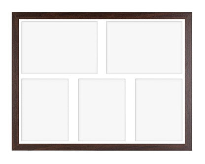 Hekla ramme til 5 billeder 40x50x5 MDF brun billedgalleri 1 stk.