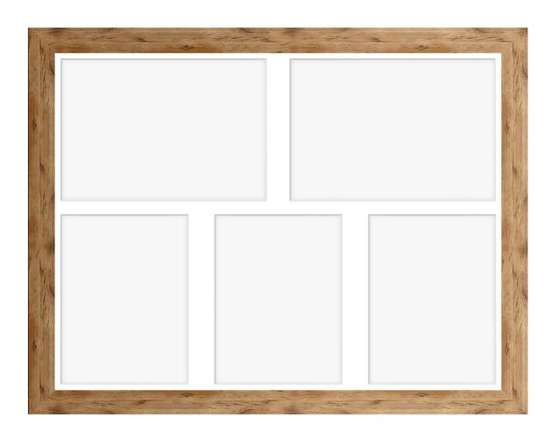 Hekla ramme til 5 billeder 40x50x5 MDF natur - 1 stk.