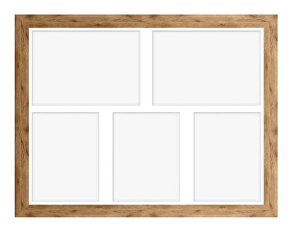Hekla ramme til 5 billeder 40x50x5 MDF natur - 1 stk.