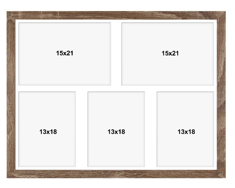 Hekla ramme til 5 billeder 40x50x5 MDF billedgalleri sonoma trøffel