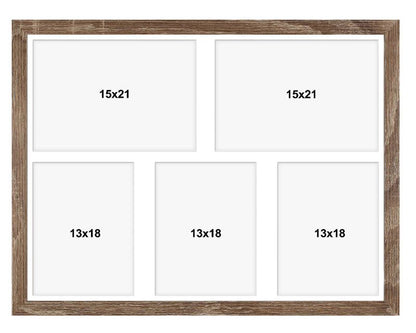 Hekla ramme til 5 billeder 40x50x5 MDF billedgalleri sonoma trøffel