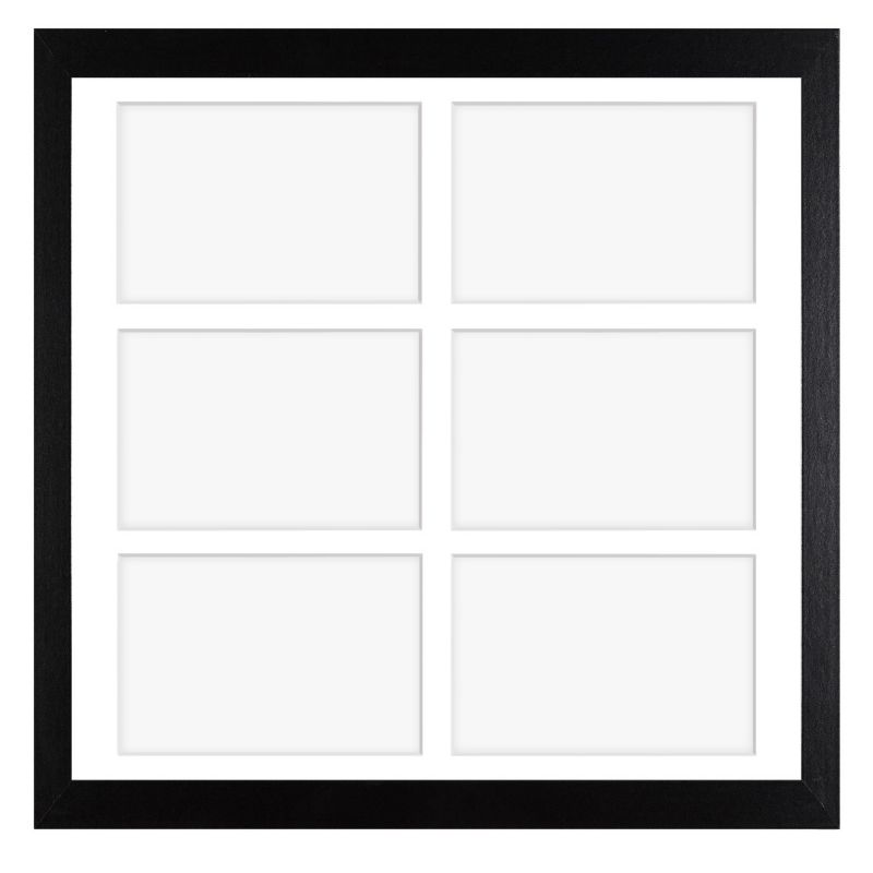 Hekla ramme til 6 billeder 40x40x6 MDF galleri sort 1 stk.