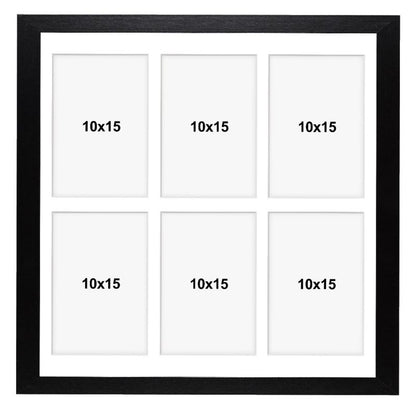 Hekla ramme til 6 billeder 40x40x6 MDF galleri sort 1 stk.