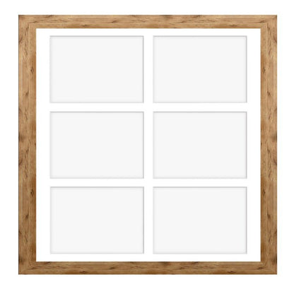 Hekla ramme til 6 billeder 40x40x6 MDF naturlig træfarve 1 stk.
