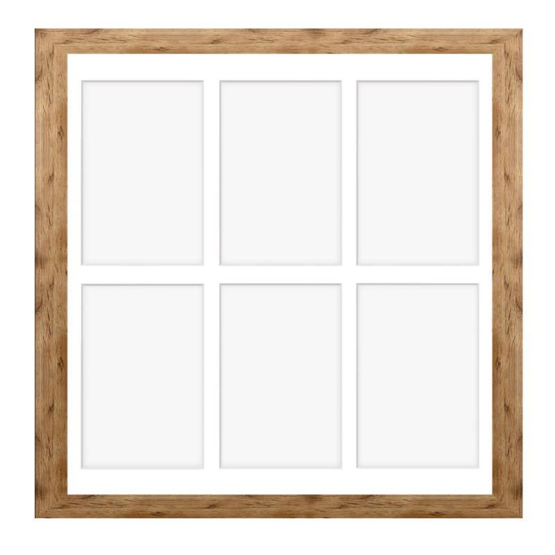 Hekla ramme til 6 billeder 40x40x6 MDF naturlig træfarve 1 stk.