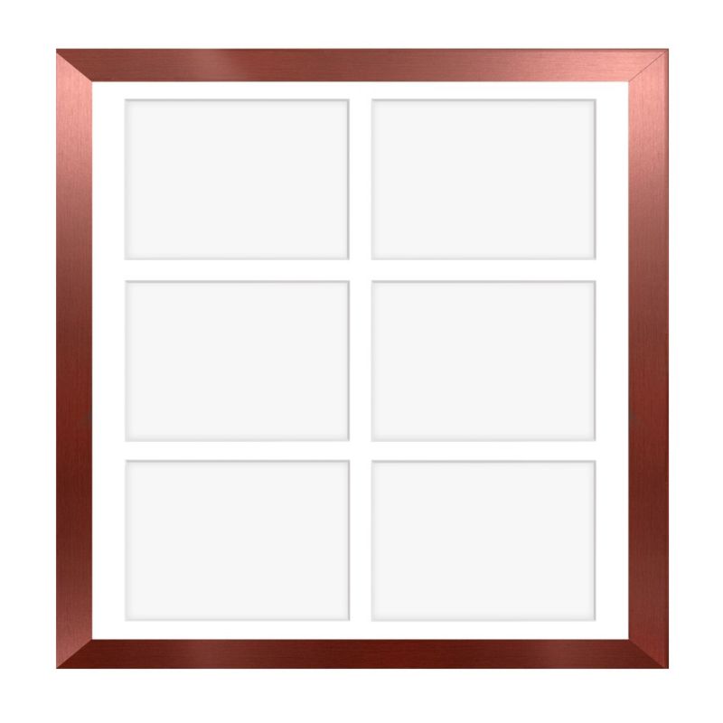 Hekla ramme til 6 billeder 40x40x6 MDF galleri rosa guld 1 stk.