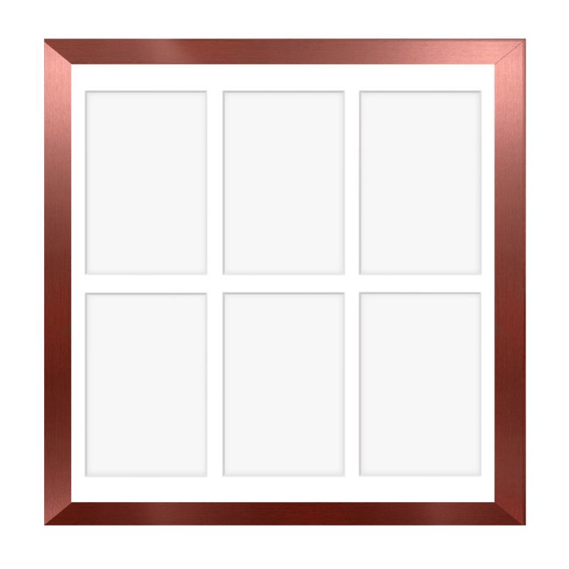 Hekla ramme til 6 billeder 40x40x6 MDF galleri rosa guld 1 stk.