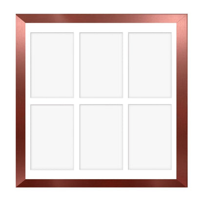 Hekla ramme til 6 billeder 40x40x6 MDF galleri rosa guld 1 stk.
