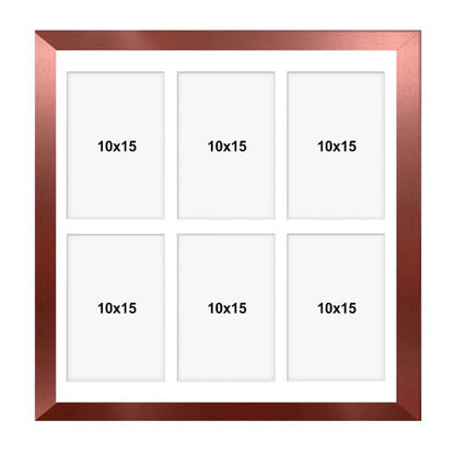 Hekla ramme til 6 billeder 40x40x6 MDF galleri rosa guld 1 stk.
