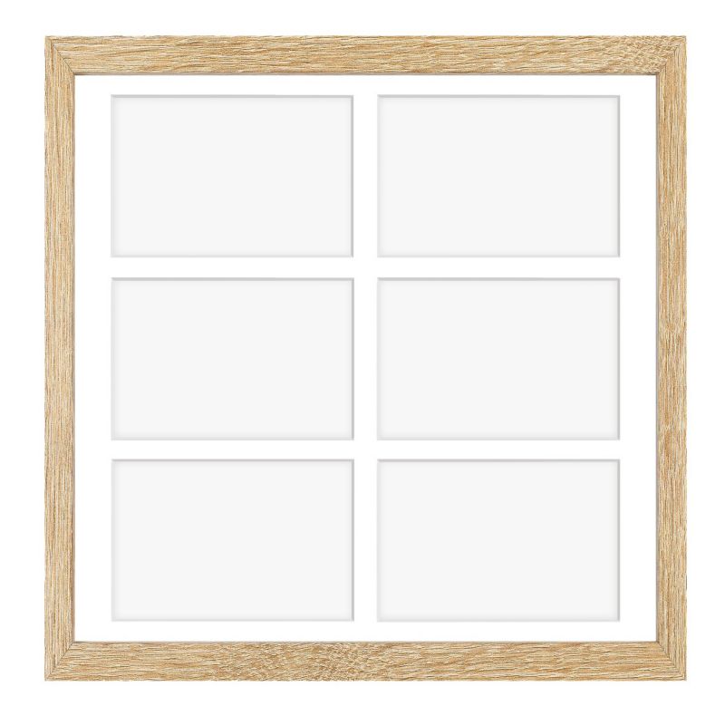 Hekla ramme til 6 billeder 40x40x6 MDF lys sonoma galleri 1 stk.