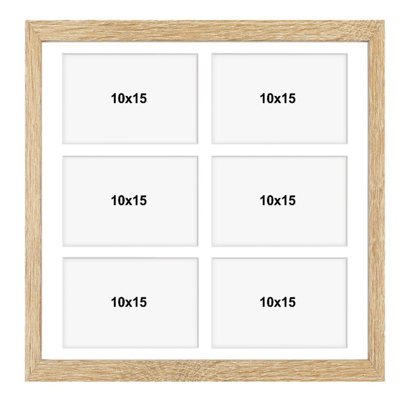 Hekla ramme til 6 billeder 40x40x6 MDF lys sonoma galleri 1 stk.