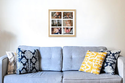 Hekla ramme til 6 billeder 40x40x6 MDF lys sonoma galleri 1 stk.