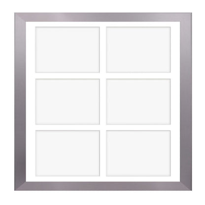Hekla ramme til 6 billeder 40x40x6 MDF galleri sølv 1 stk.