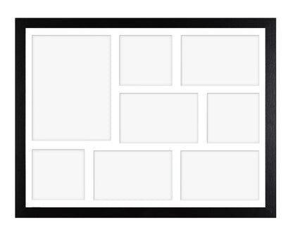 Hekla billedramme til 8 billeder 40x50x8 MDF sort 1 stk.