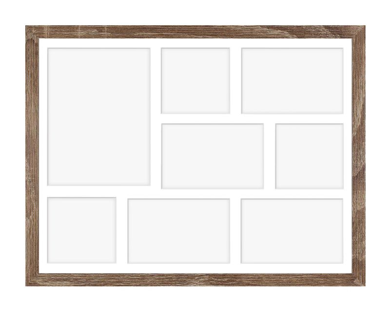 Hekla billedramme til 8 billeder 40x50x8 MDF sonoma trøffel foto galleri 1 stk.