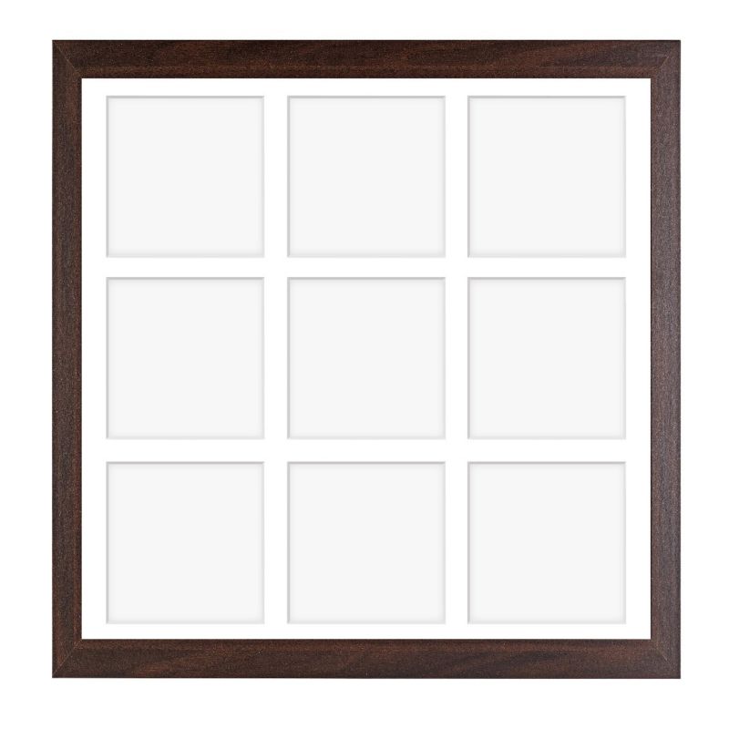 Hekla ramme til 9 billeder 40x40x9 MDF galleri brun 1 stk.