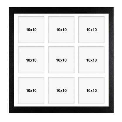 Hekla billedramme til 9 fotos 40x40x9 cm MDF sort 1 stk.