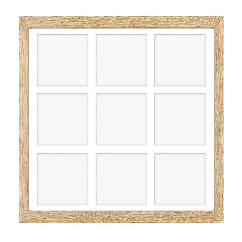 Hekla billedramme til 9 billeder 40x40x9 cm MDF, lys sonoma-galleri, 1 stk.