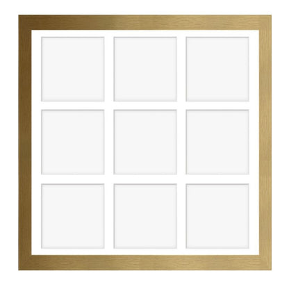 Hekla ramme til 9 billeder 40x40x9 MDF guld galleri 1 stk.