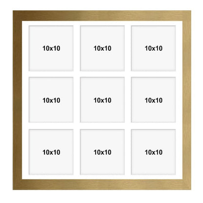 Hekla ramme til 9 billeder 40x40x9 MDF guld galleri 1 stk.