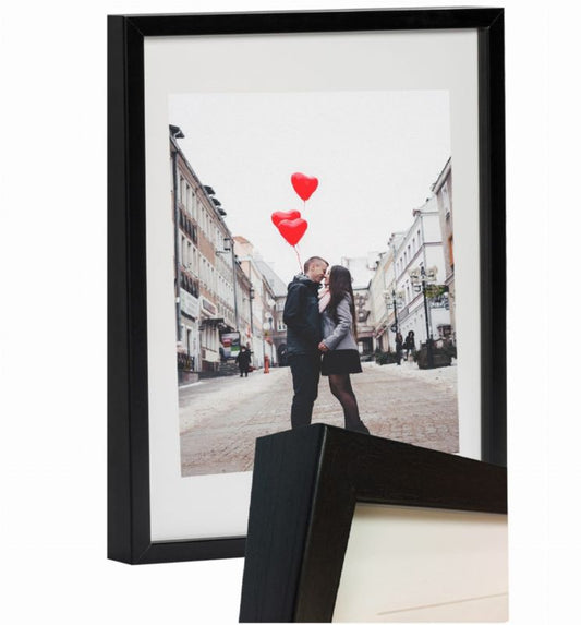 BD art plakatramme 30x40 cm med passepartout, sort, 1 stk.