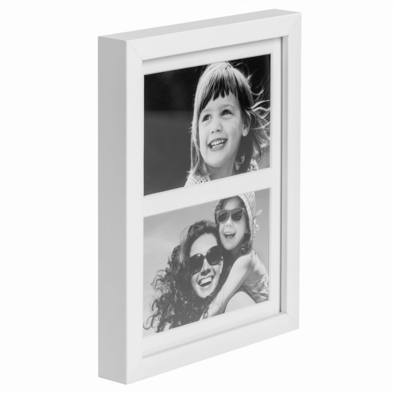 BD art billedramme 17x23 til 2 billeder 10x15 hvid 1 stk.