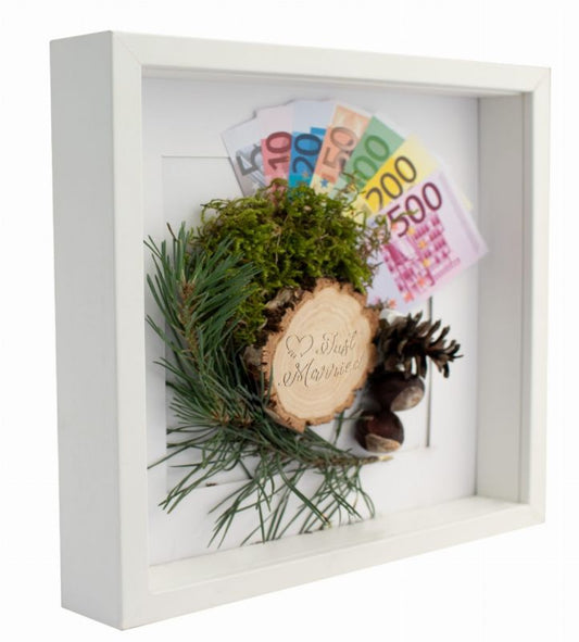 BD art 3D box billedramme 28x28 cm dyb, hvid, 1 stk.