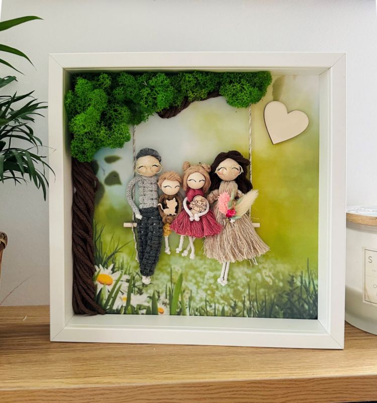 BD art 3D box billedramme 28x28 cm dyb, hvid, 1 stk.