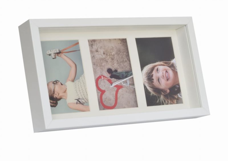 BD art 3D dyb billedramme 10x15 hvid 1 stk.
