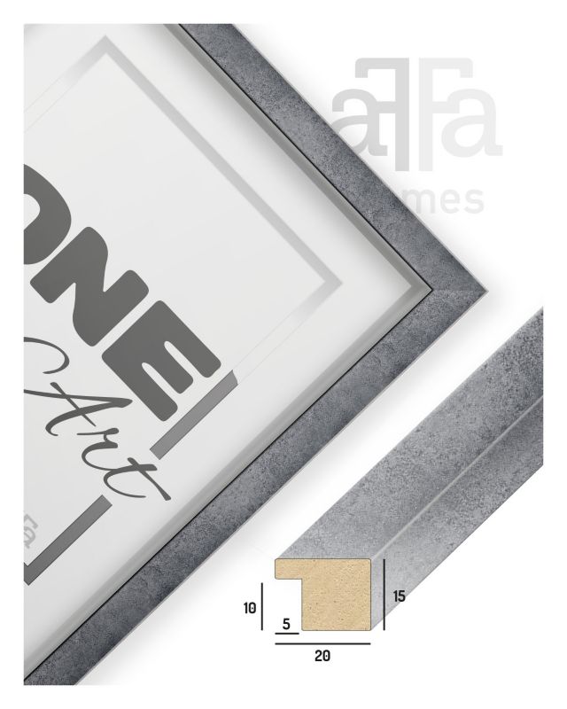 Stor billedramme Hekla 60x80 MDF beton 1 stk.