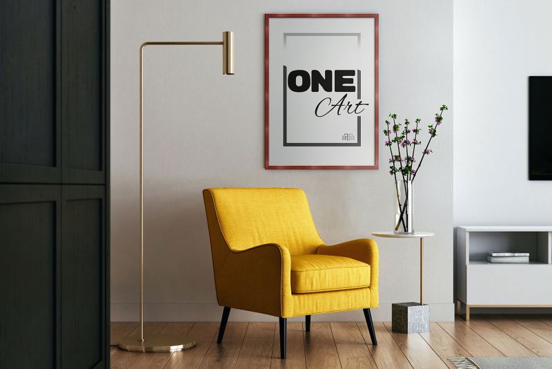 Stor billedramme Hekla 60x80 MDF i rosa guld, 1 stk.