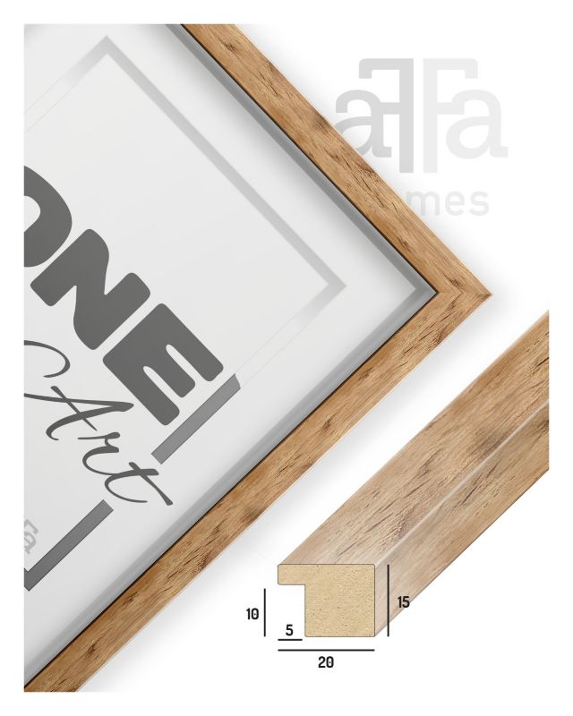 Hekla billedramme 10x15 foto MDF A6 naturlig stående 1 stk.
