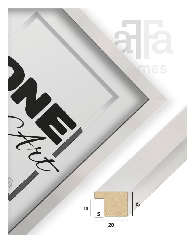 Hekla kvadratisk billedramme 30x30 MDF hvid 1 stk.