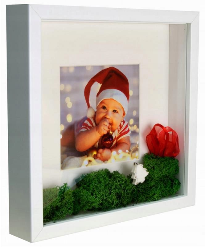 Matkam BOX 3D billedramme 23x23 cm hvid 1 stk.