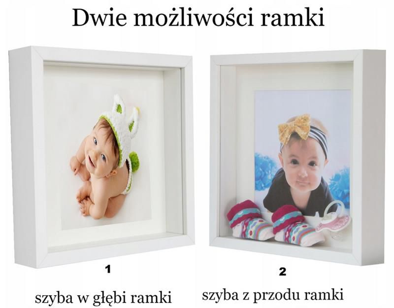 Matkam BOX 3D billedramme 23x23 cm hvid 1 stk.