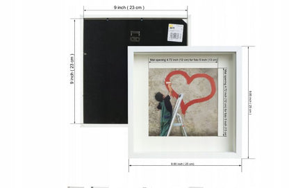 Matkam BOX 3D billedramme 23x23 cm hvid 1 stk.