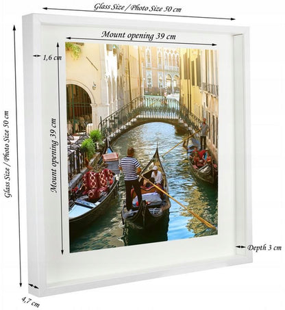 Matkam BOX 3D billedramme 50x50 cm hvid 1 stk.