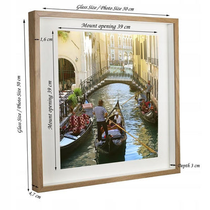 Matkam BOX 3D billedramme 50x50 cm eg, 1 stk.